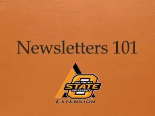 Newsletters 101