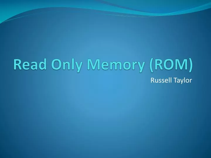 read only memory rom