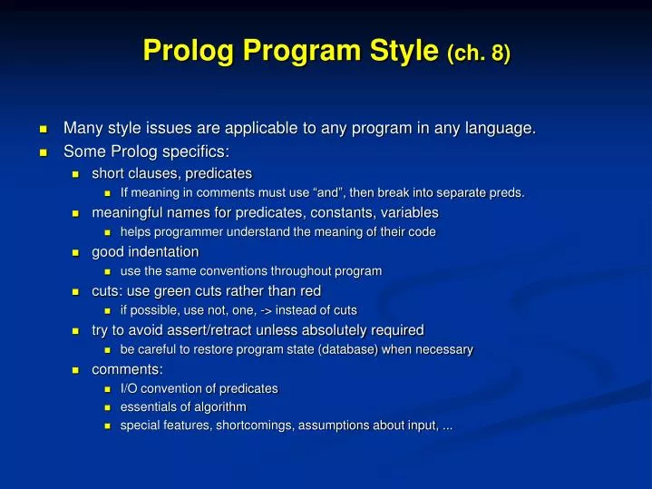 prolog program style ch 8