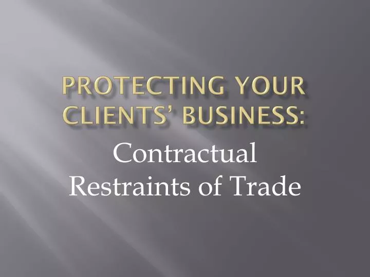 protecting your clients business