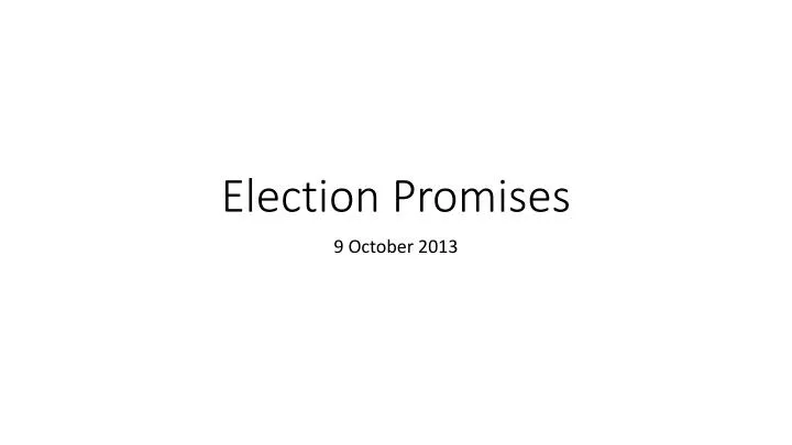 election promises