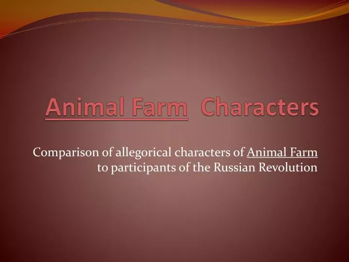 animal farm characters