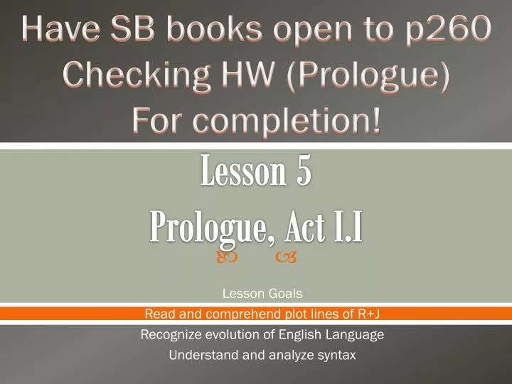 lesson 5 prologue act i i