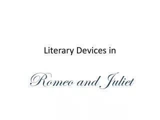 Literary Devices in