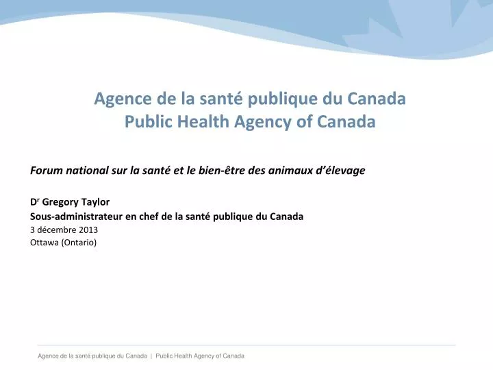 agence de la sant publique du canada public health agency of canada