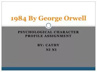 1984 By George Orwell