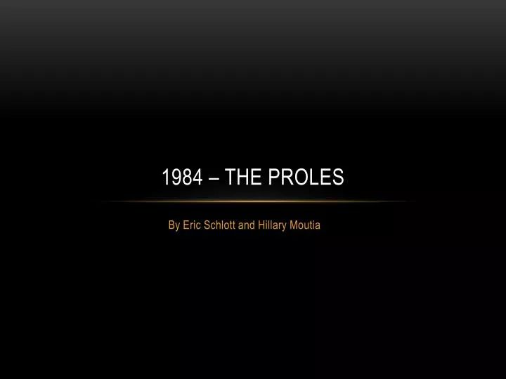 1984 the proles