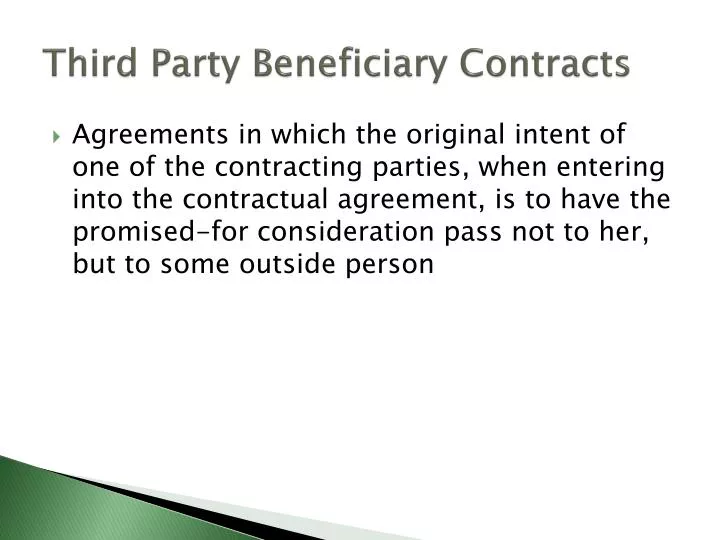 third party beneficiary contracts