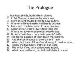 The Prologue