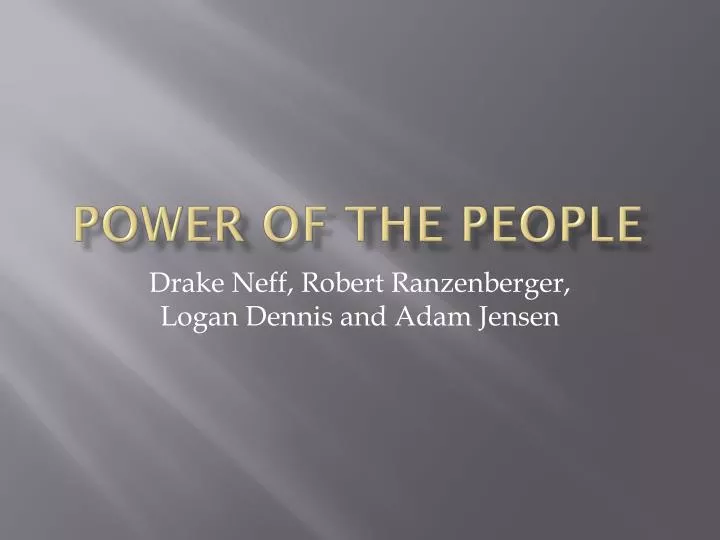 power of the people