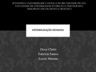 esteriliza o humana