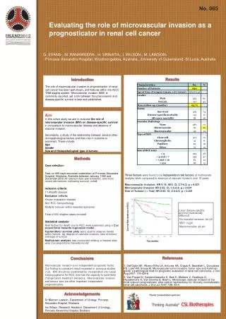 Evaluating the role of microvascular invasion as a prognosticator in renal cell cancer