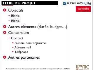 titre du projet