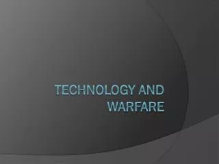 technology and warfare
