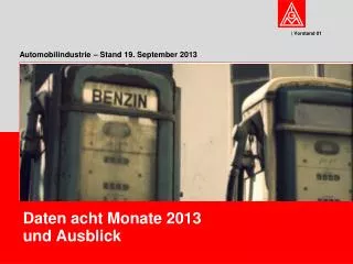 automobilindustrie stand 19 september 2013