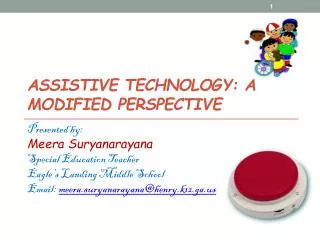 Assistive technology: a modified perspective