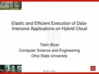 Elastic and Efficient Execution of Data-Intensive Applications on Hybrid Cloud