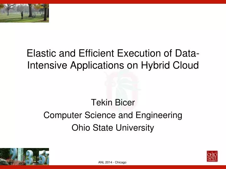 elastic and efficient execution of data intensive applications on hybrid cloud