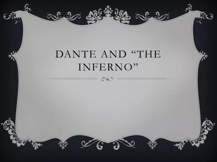 dante and the inferno