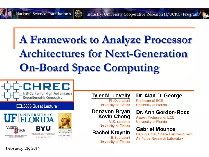 a framework to analyze processor architectures for next generation on board space computing