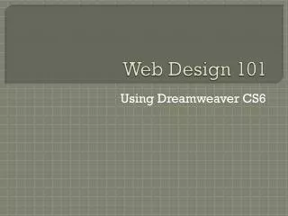 Web Design 101