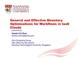 General and Effective Monetary Optimizations for Workflows in IaaS Clouds