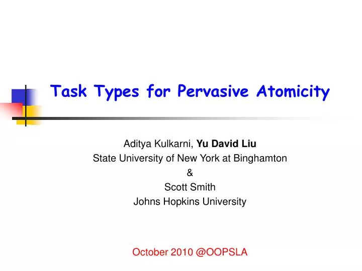 task types for pervasive atomicity