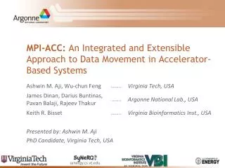 MPI-ACC: An Integrated and Extensible Approach to Data Movement in Accelerator-Based Systems