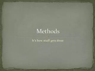 Methods