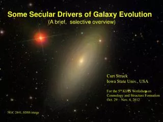 Some Secular Drivers of Galaxy Evolution (A brief, selective overview)