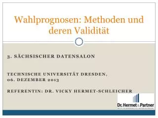 wahlprognosen methoden und deren validit t