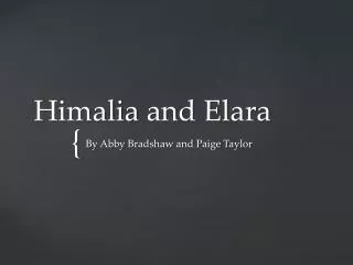 Himalia and Elara