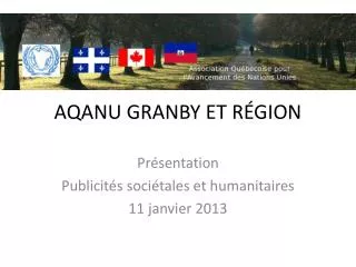 AQANU GRANBY ET RÉGION