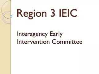 Region 3 IEIC