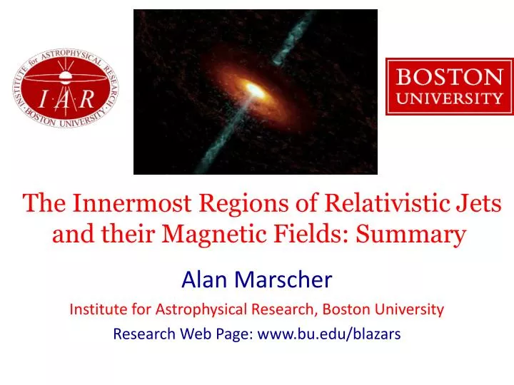 the innermost regions of relativistic jets and their magnetic fields summary