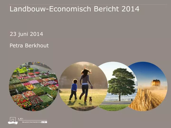 landbouw economisch bericht 2014