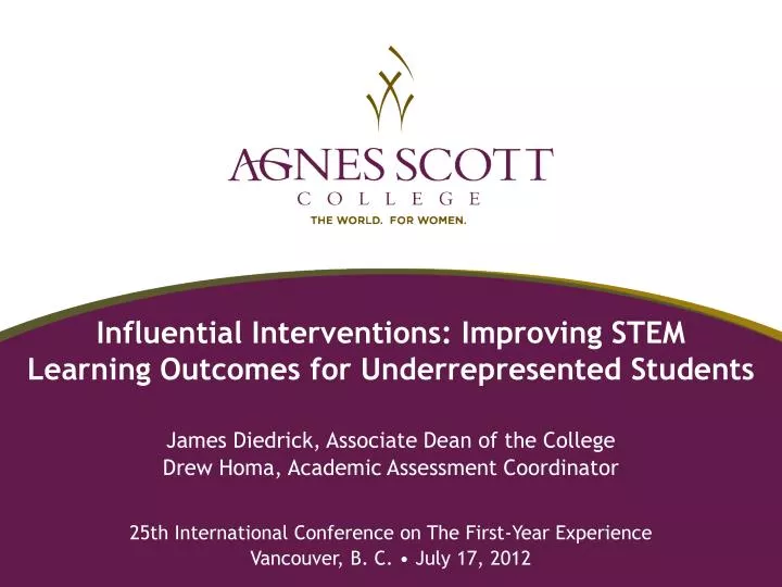 influential interventions improving stem learning outcomes for underrepresented students