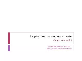 la programmation concurrente