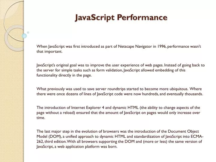 javascript performance