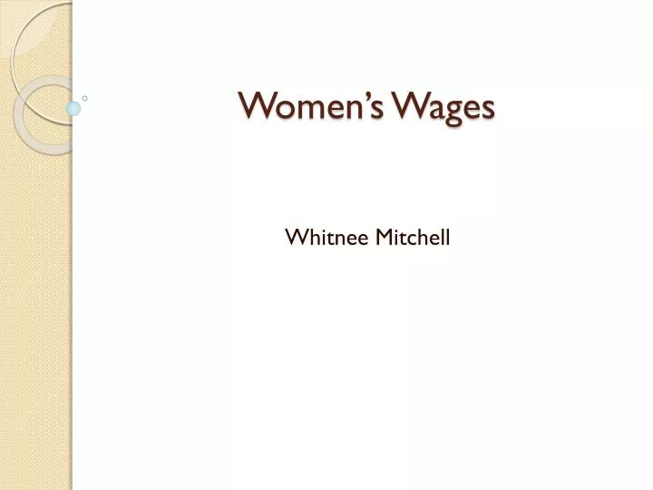 women s wages