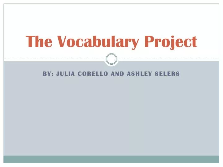 the vocabulary project