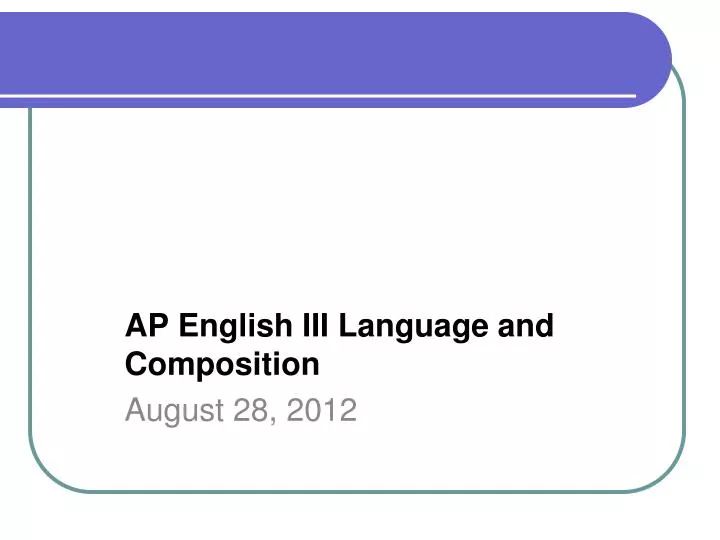 ap english iii language and composition