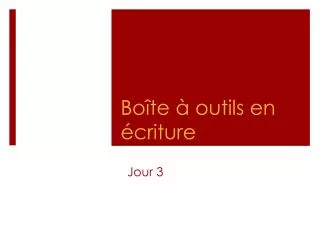 bo te outils en criture