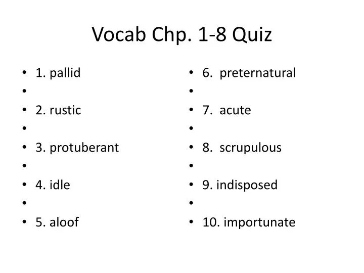 vocab chp 1 8 quiz