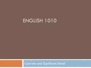 English 1010