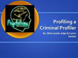 Profiling a Criminal Profiler