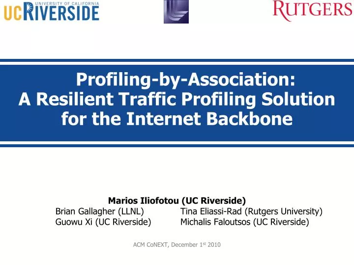 profiling by association a resilient traffic profiling solution for the internet backbone