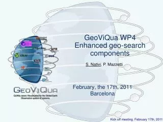 GeoViQua WP4 Enhanced geo-search components