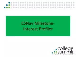 CSNav Milestone- Interest Profiler