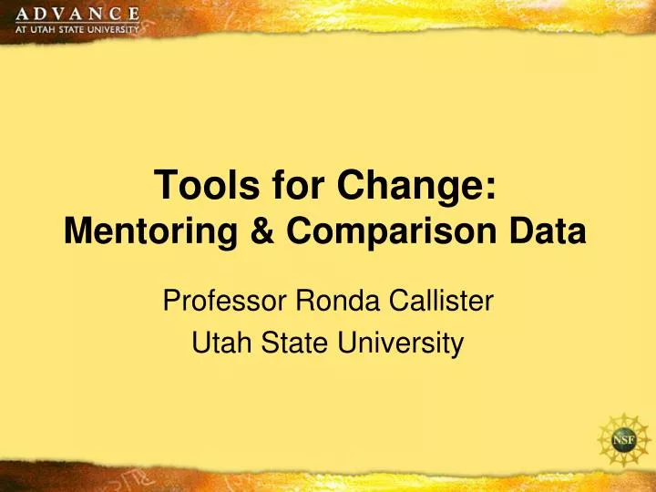 tools for change mentoring comparison data